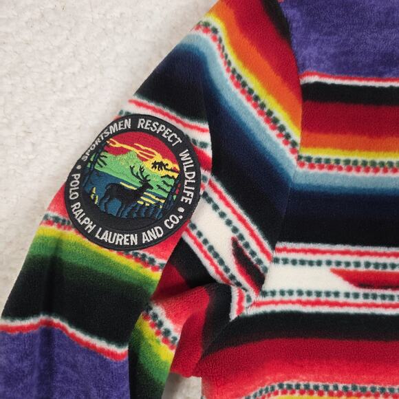 Polo Ralph Lauren Medium Southwestern Fleece Sportsman Wildlife Sweater Jacket - Picture 3 of 10
